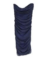 Diane Von Furstenberg Lelette Strapless Ruched Midi Dress In Silk Women Blue S - S Regular