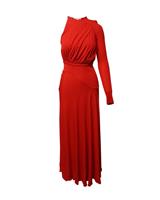 Antonio Berardi One-Shoulder Gathe Gown In Rayon Women Red Size 40 - IT40 Regular