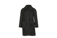 Diane Von Furstenberg Polka Dot Trench Coat In Wool Women Black Xxs - XXS Regular