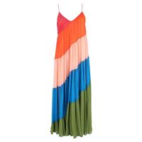 Carolina Herrera Tiered Rainbow Maxi Dress In Silk Women Multicolor Size 2 - US2 Regular