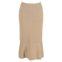 Chanel Flared Midi Skirt In Cashmere Women Gold Size 40 - FR40 Regular