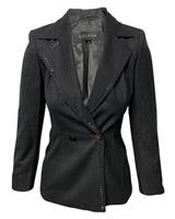 Escada Stone Trouser Suit Set In Wool Women Black Size 34 - FR34 Regular