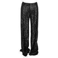 Tom Ford Sequinned Wide-Leg Trousers In Polyester Women Black Size 42 - IT42 Regular