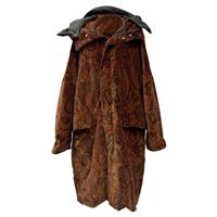 Etro Paisley Printed Hooded Coat In Velvet Women Multicolor Size 50 - IT50 Regular