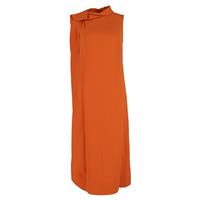 Valentino Midi Asymmetric Tent Dress In Silk Women Orange Size 40 - IT40 Regular