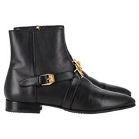 Versace Medusa Buckled Ankle Boots In Leather Women Black Size 39
