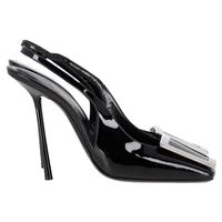 Saint Laurent Pablo Slingback Pumps In Leather Women Black 37.5