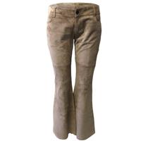 Joseph Suede Bellbottom Pants In Lambskin Women Brown L - L Regular