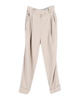 Brunello Cucinelli Pleated Trousers In Lana Vergine Women Beige Size 36 - IT36 Regular