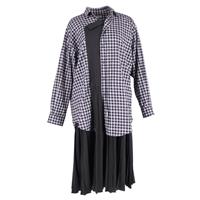 Balenciaga Layered Patterned Midi Dress In  Cotton Women Multicolor Size 38 - FR38 Regular