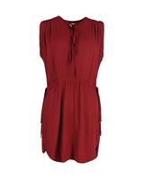 Isabel Marant Drawstring Waist Sleeveless Mini Dress In Cotton Women Bur Size - FR38 Regular