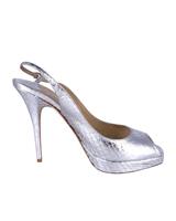 Jimmy Choo Clue Pumps In Leather Women Silver Size 39.5