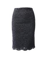 Sandro Paris Midi Pencil Skirt In Lace Cotton Women Black Size 36 - EU36 Regular