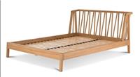 DFS Eve Sleep Spindle Solid Oak Double Bedframe RRP &pound;1049