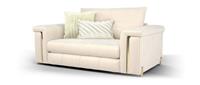 Sofology The Oscar Ecru Mix Super Matt Velvet & Gold Loveseat Armchair RRP &pound;1199