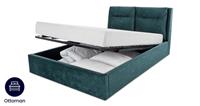 DFS Granville Airforce Blue Velvet Super King Ottoman Storage Bed RRP &pound;599