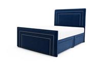 DFS Epoque Royal Blue Velvet Super King 4 Drawer Storage Bed Frame RRP &pound;1079