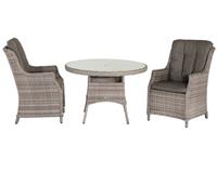 Rattan Direct Riviera 2 Grey Rattan Garden Chairs and Small Round Table RRP &pound;649