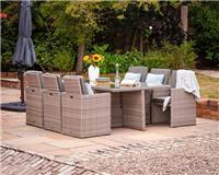 Rattan Direct Barcelona Grey 6 Seater Outdoor Garden Dining Cube Set RRP &pound;1389