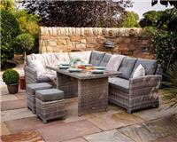 Rattan Direct Sorrento Grey Outdoor Garden Corner Dining Set RRP &pound;1599