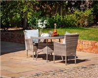 Rattan Direct Cambridge Grey 2 Garden Chairs & Small Round Table Set RRP &pound;419