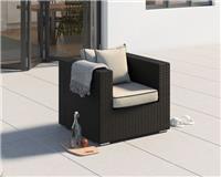 Rattan Direct Ascot Black & Vanilla Outdoor Garden Armchair RRP &pound;249