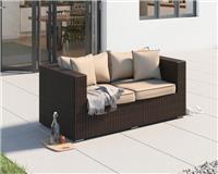 Rattan Direct Ascot Chocolate Mix & Coffee Cream 2 Seater Garden Sofa RRP &pound;349