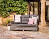 Rattan Direct Fiji Grey 3 Seater Outdoor Garden Recliner Sofa RRP &pound;999