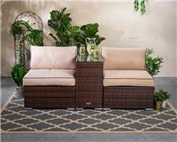 Rattan Direct Florida Chocolate & Cream Outdoor/Garden High Bistro Set RRP &pound;389