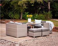 Rattan Direct Barcelona Double Flat Grey Sofa Cube Dining Set RRP &pound;1199