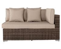 Rattan Direct Monaco Truffle Brown & Champagne Left Arm Garden Sofa RRP &pound;349