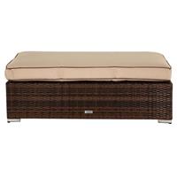 Rattan Direct Monaco Chocolate & Cream Garden Ottoman/Coffee Table RRP &pound;275