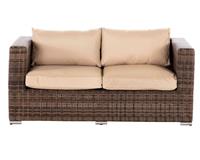Rattan Direct Ascot Truffle Brown & Champagne 2 Seat Garden Sofa Set RRP &pound;449