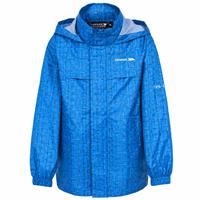 Trespass Kids Waterproof Jacket Blue Packaway Hooded 3-4 Years Rain Coat
