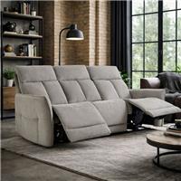 Aspire Ashford Acier Woven Chenille 3 Seater Power Recliner Sofa RRP &pound;965