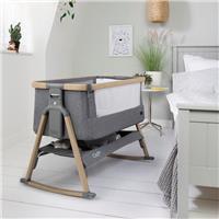 Tutti Bambini CoZee Air Bedside Crib - Oak/Charcoal RRP &pound;225