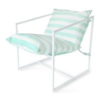 Garden Stories Sorbet Collection Indoor Outdoor Striped Lounge Chair RRP &pound;124.92