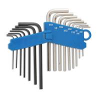Mini Small Metric 0.7mm > 3.0mm + AF Hex Allen Key Set In Holder LL