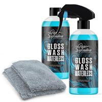 Car Waterless Wash & Wax Kit Gloss Shine Carnauba Wax Showroom Cleaner Cleaning