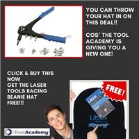 Laser 0979 Threaded Nut Riveter Rivet Gun Rivnut Tool + 40 Rivets + FREE BEANIE!