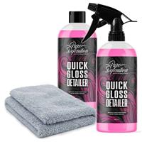 Car Detailer Kit Clay Bar Lube, High Gloss Detail Spray Wax Quick Cleaner Set