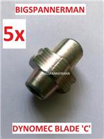 5 X DYNOMEC Blade C (McGard type) for AA RAC TYPE LOCKING WHEEL NUT REMOVAL TOOL