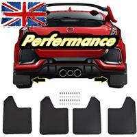 4X Wide Racing Rally Car Performance Mudflaps Mud Flaps Guard Universal W/Clips