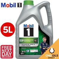 MOBIL 1 ESP 5W-30 5L (154296) FULLY SYNTHETIC *VW504/VW50700* *LOW ASH* 5 Litres