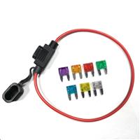12V 7 Fuses In Line Mini Blade Car Fuse Holder Motorcycle Automotive AWG