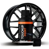 GLOSS BLACK ALLOY WHEEL TOUCH UP KIT REPAIR KIT PAINT WITH BRUSH CURBING SCRATCH