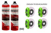 X2 Kawasaki Green Heat Resistant Aerosol Spray Paint BREMBO Style Caliper Gloss