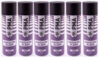 6x PMA Professional Black Bumper and Trim 500ml Spray Paint High Coverage