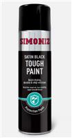Simoniz Large Tough Satin Black Aerosol Car Auto Spray Paint 500ml SIMVHT51D