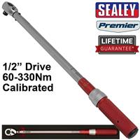 Sealey Torque Wrench Micrometer Style 1/2" Drive 60-330Nm Calibrated in EVA Tray